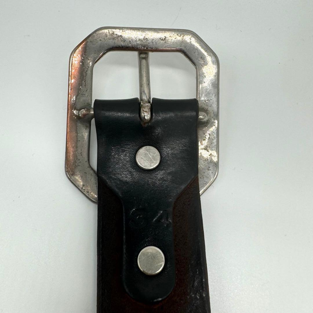 HTC アナザーヘブン クロス ボーン スタッズ レザー ベルト 34 美品