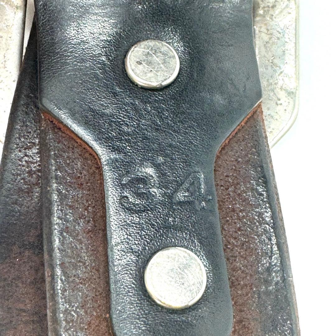 HTC アナザーヘブン クロス ボーン スタッズ レザー ベルト 34 美品