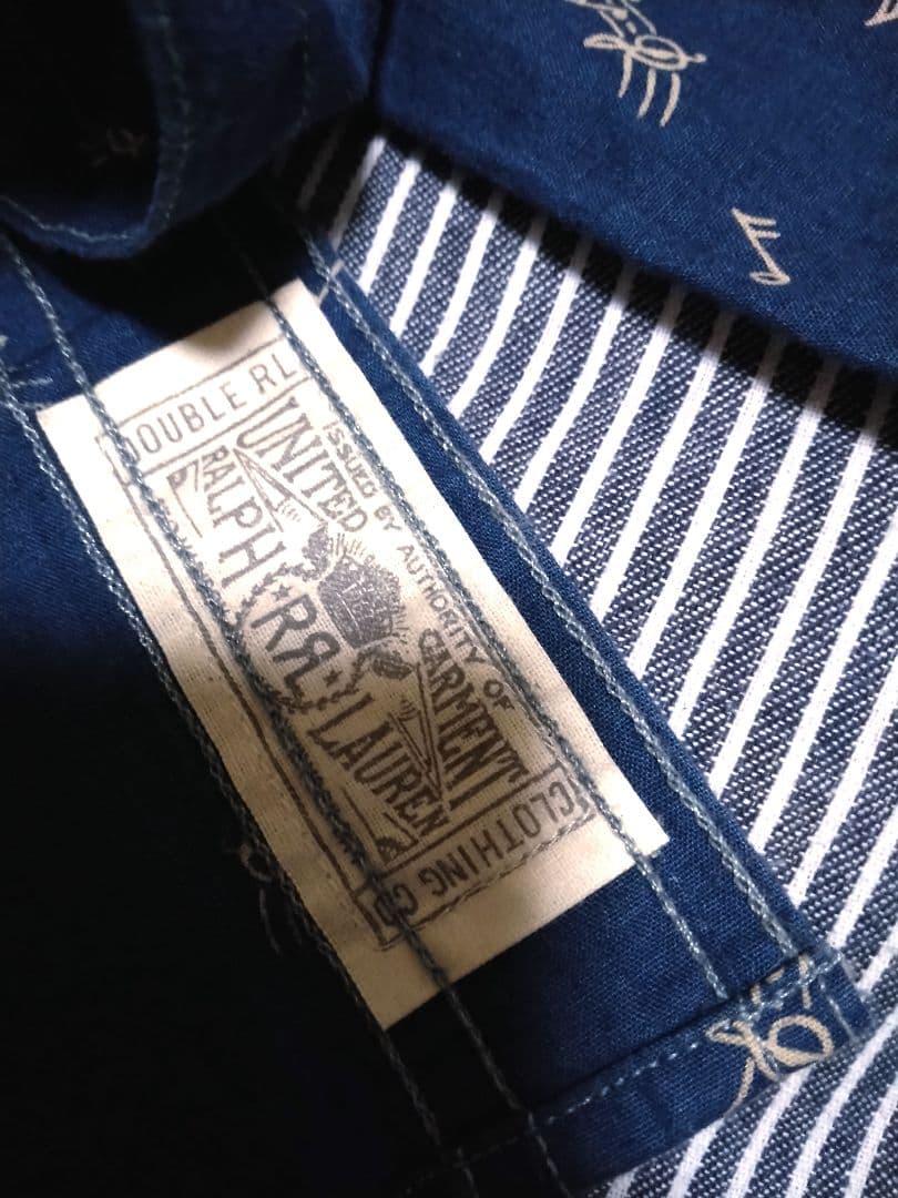 RRL ダブルアールエル 音符柄 猫目ボタン sizeXS インディゴ - メルカリ