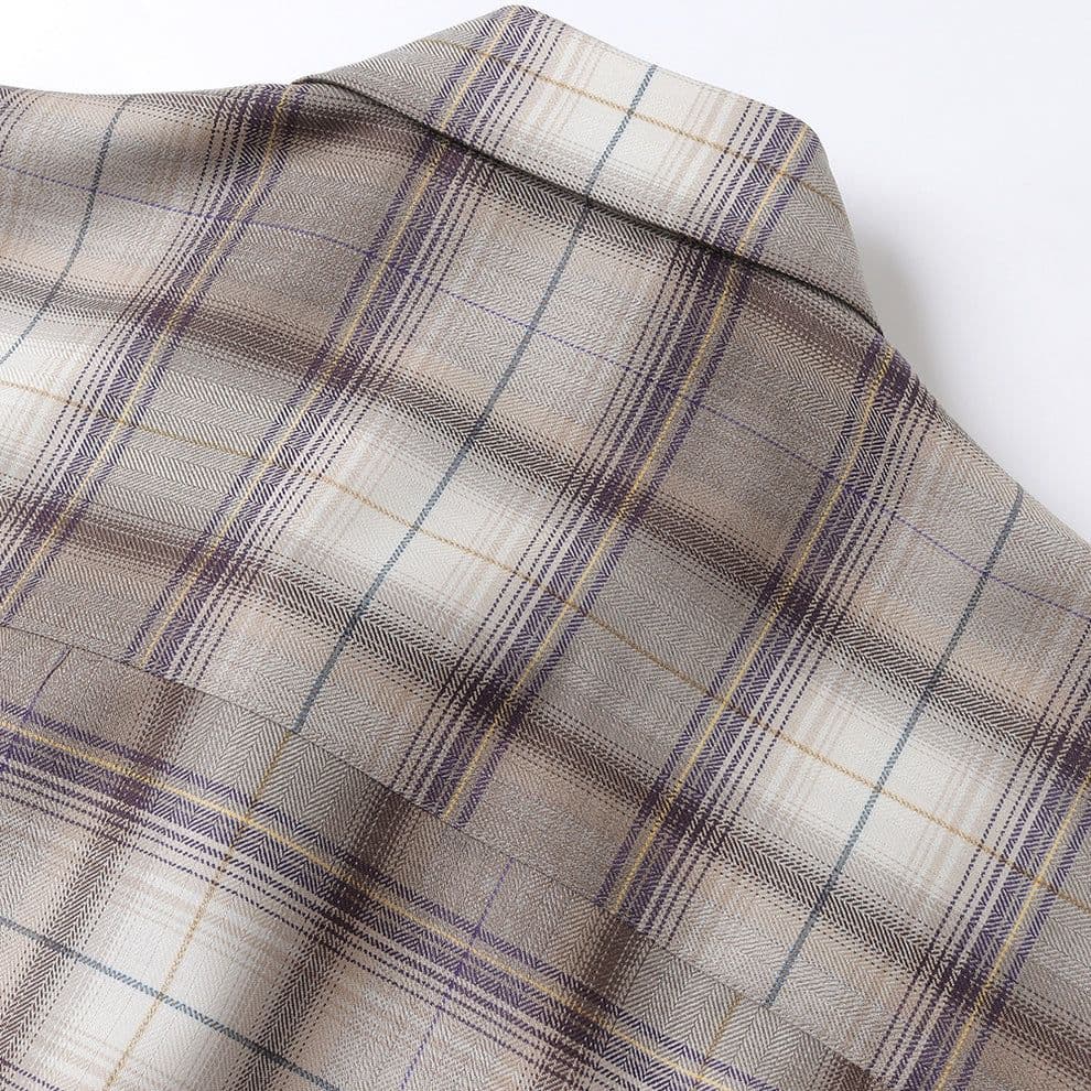 AURALEE 23AW ウールチェックシャツ 4ブラウン - メルカリ