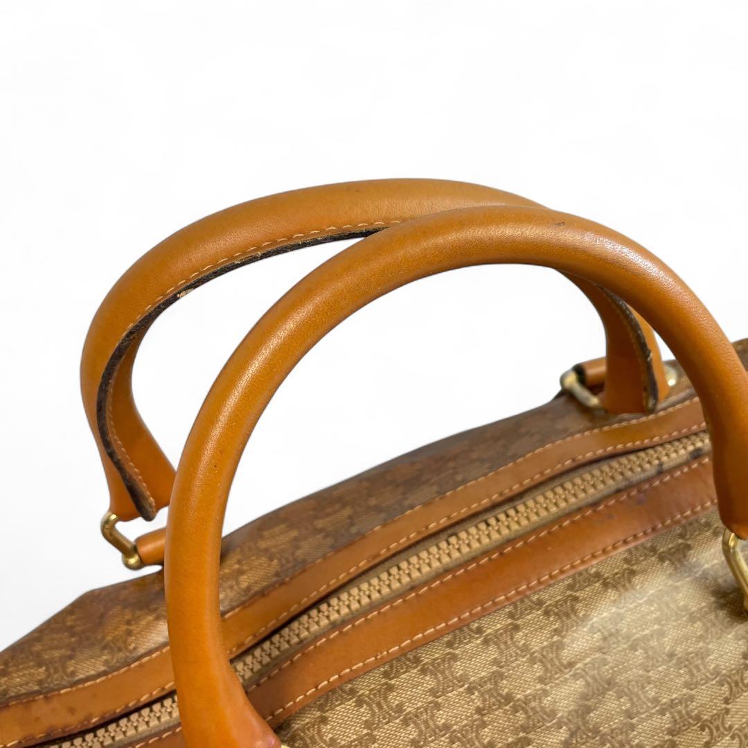 セリーヌ ボストンバッグ マカダム柄 ヴィンテージ レザー CELINE