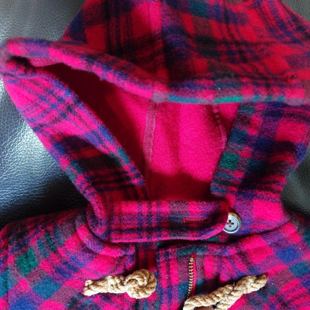 ラルフローレン ダッフルコート チェック柄 赤 120 - メルカリ