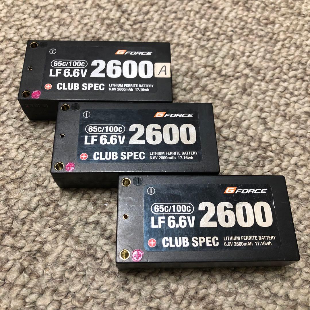 G-Force CLUB SPEC 2600mAh 3個セット G-FORCE CLUB SPEC LiFe 6.6V 2600mAh GFG102