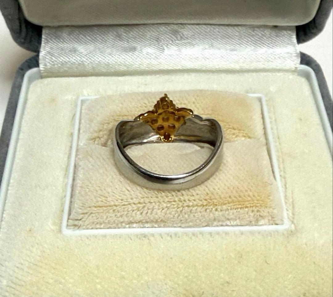 プラチナK18ダイヤデザインリング 0.30ct 11号