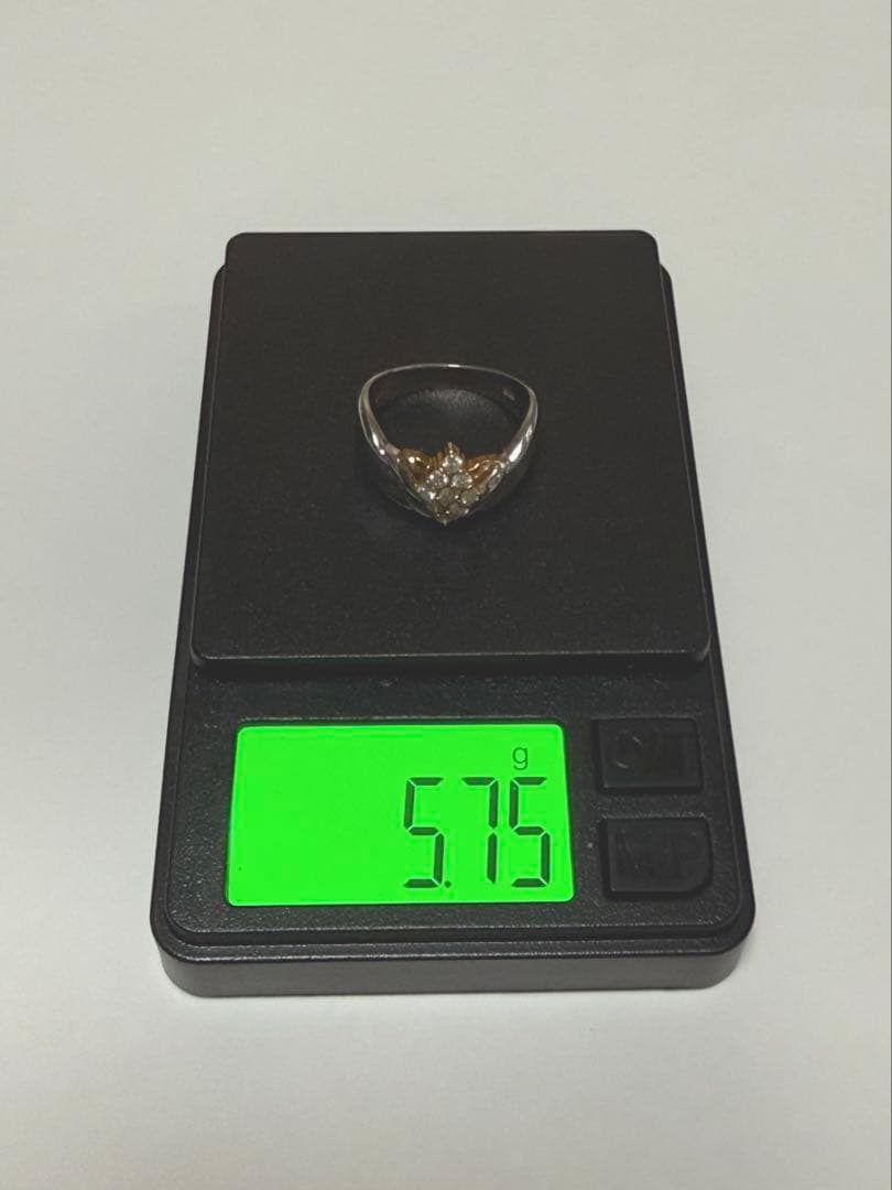 プラチナK18ダイヤデザインリング 0.30ct 11号