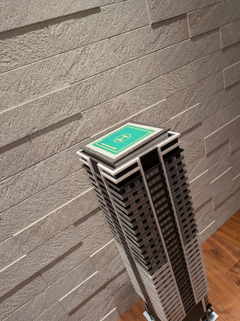 Nゲージ　自作ストラクチャー　超高層タワーマンション　タワマン　ジオラマ