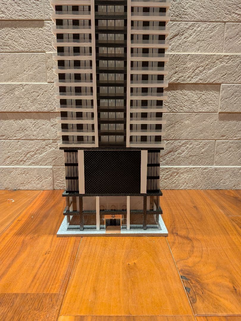 Nゲージ　自作ストラクチャー　超高層タワーマンション　タワマン　ジオラマ