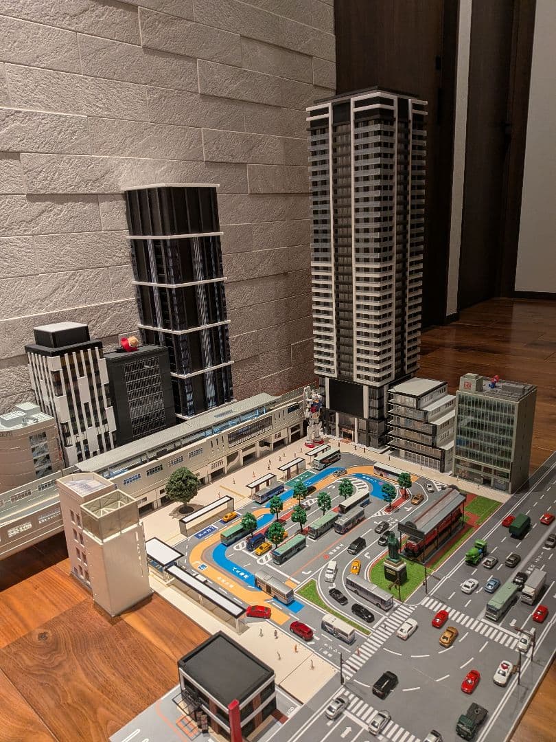 Nゲージ　自作ストラクチャー　超高層タワーマンション　タワマン　ジオラマ
