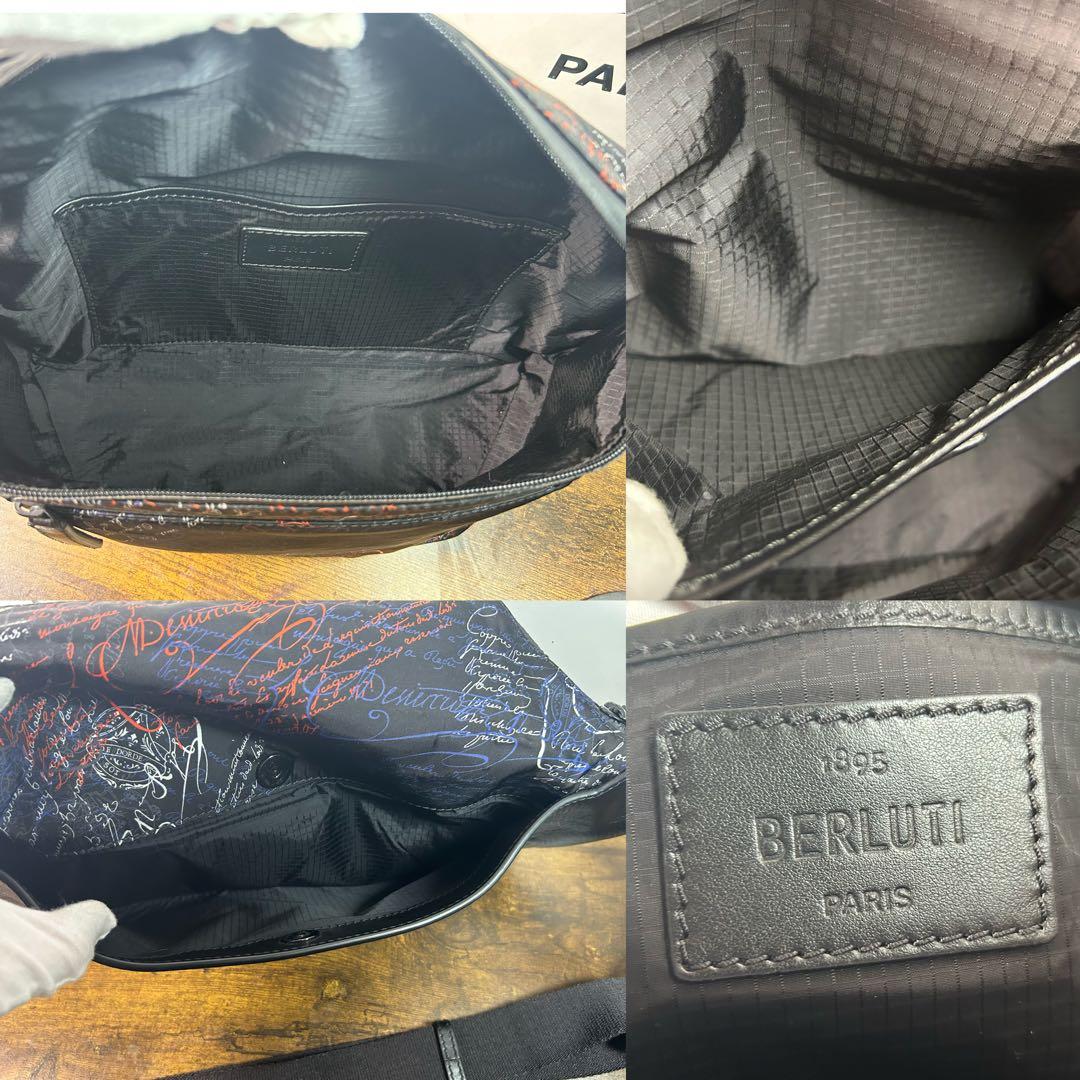 19SS限定 約36万円 美品 Berluti ボディバッグ スクリット カリグ