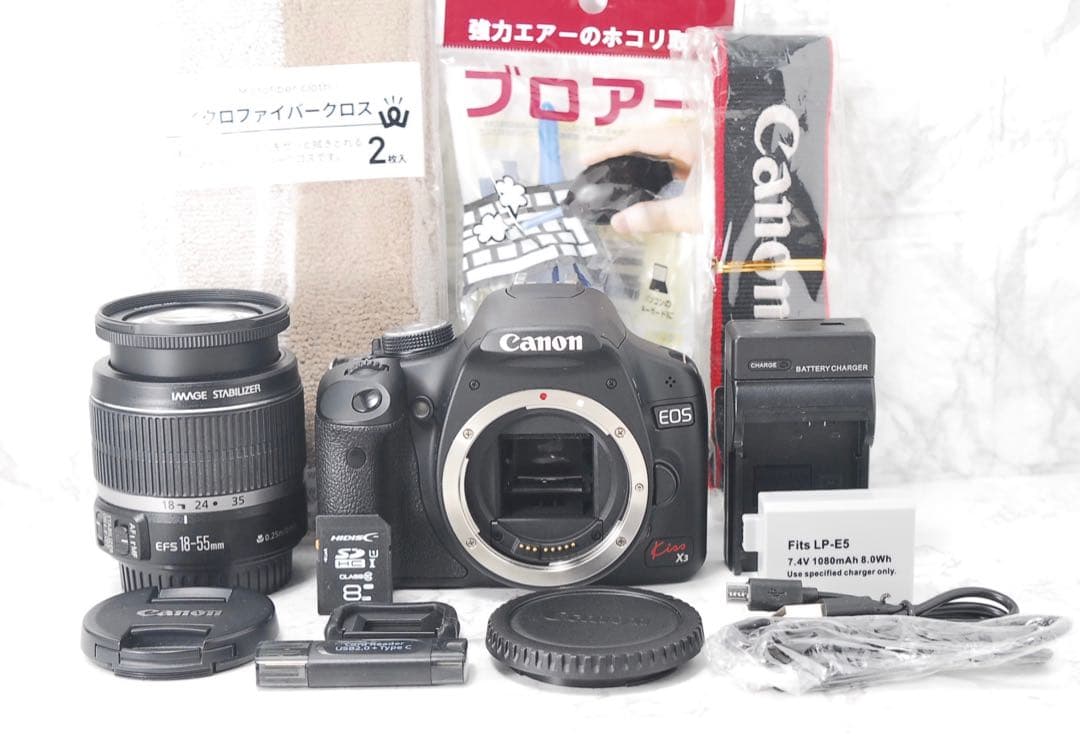 Canon ❤ EOS Kiss X3 ショット数少なめ 一眼レフ スマホ転送 - メルカリ
