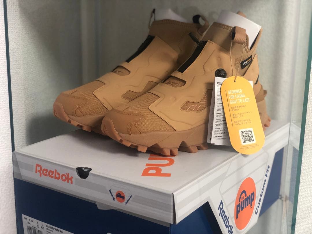 新品】リーボック インスタ ポンプフューリー ミッド / キャメル 27cm