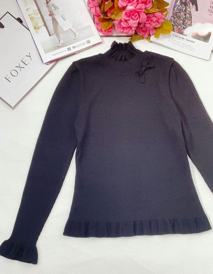 《Nana》エムズグレイシー トップス ハイネック 左肩リボン✨