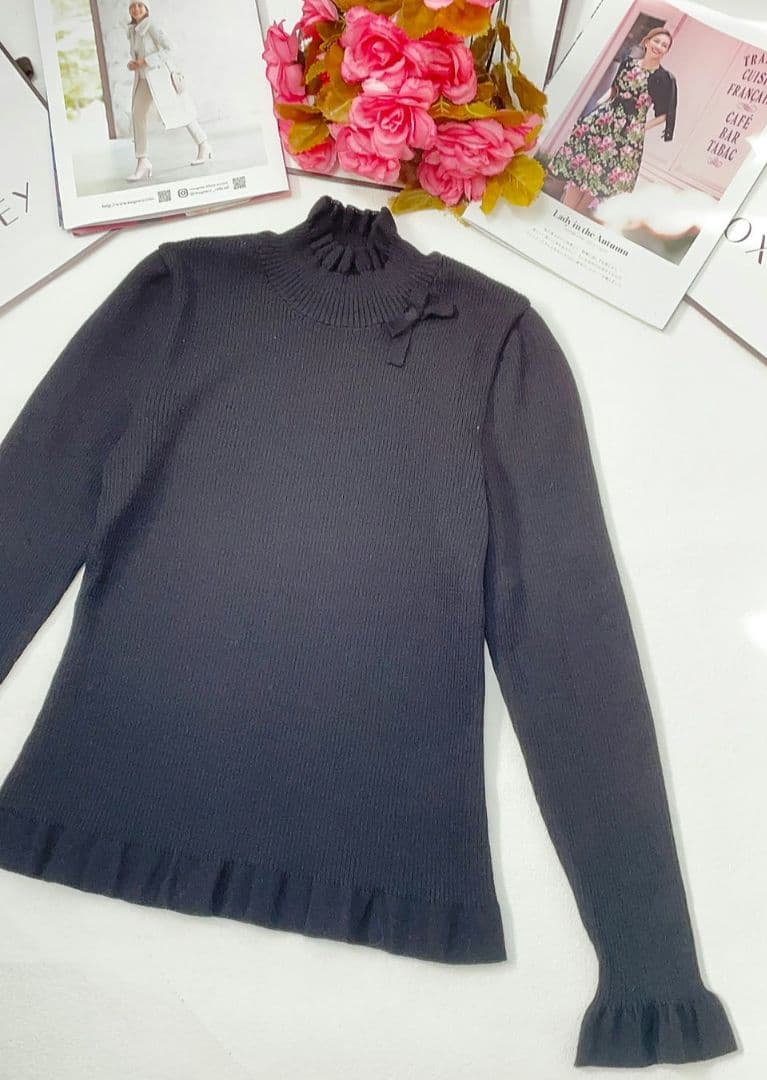 《Nana》エムズグレイシー トップス ハイネック 左肩リボン✨