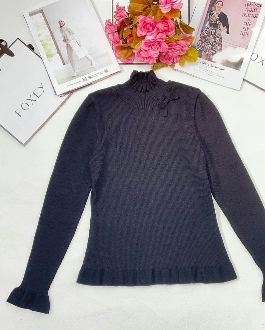 《Nana》エムズグレイシー トップス ハイネック 左肩リボン✨