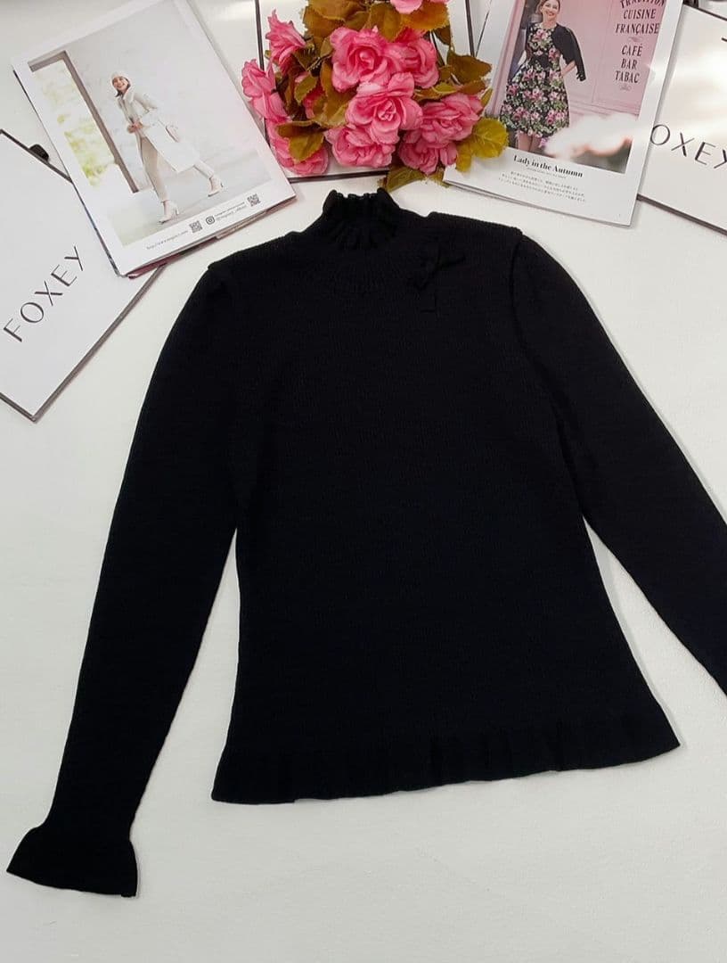 《Nana》エムズグレイシー トップス ハイネック 左肩リボン✨