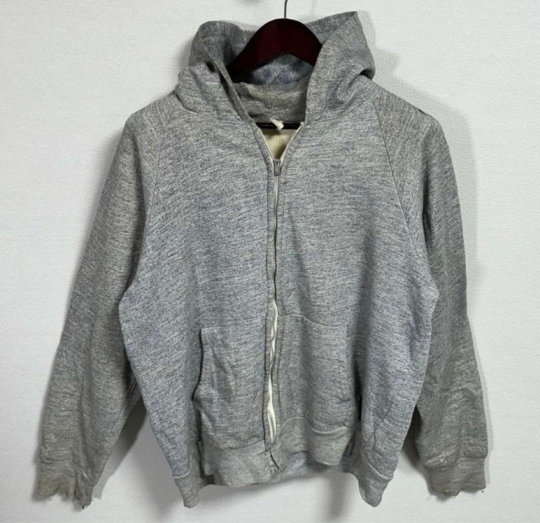 70s ヴィンテージ ジップパーカー YKK片爪 サーマル ダブルフェイス