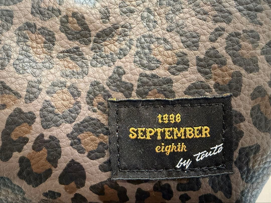 コブクロ　九月八日　 ドローストリングバッグ ヒョウ柄