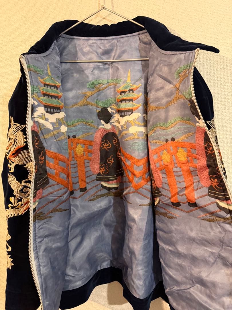 50s スーベニアジャケット スカジャン 別珍 ベルベット レプリカ