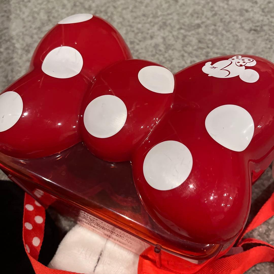 ミニーマウス ファンキャップ　ポップコーンケース　ミニーヘアピンセット