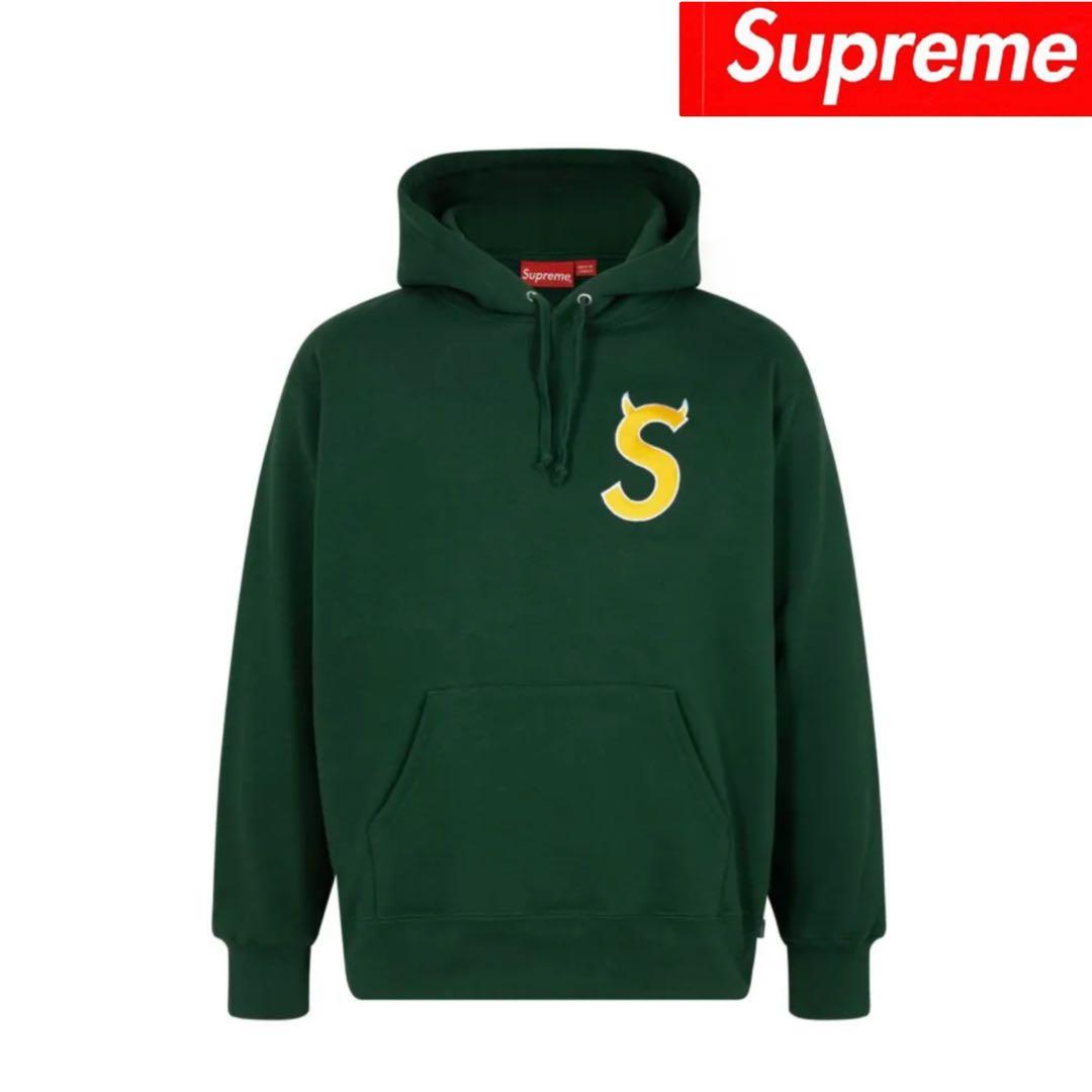 堀米雄斗着用モデル】激レア シュプリーム ツノSロゴ刺繍 パーカー