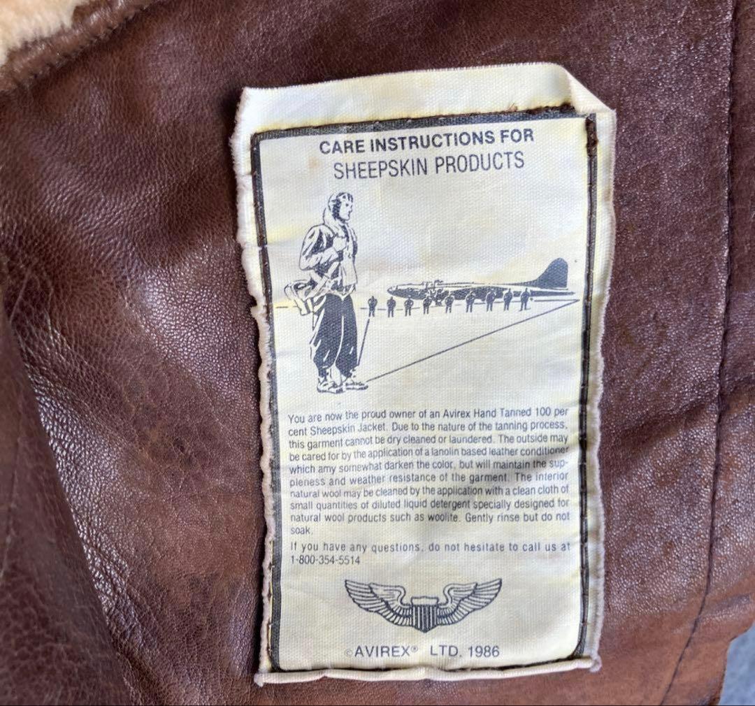 AVIREX AC-1776-6 フライトジャケット 1978年製 B3 - メルカリ