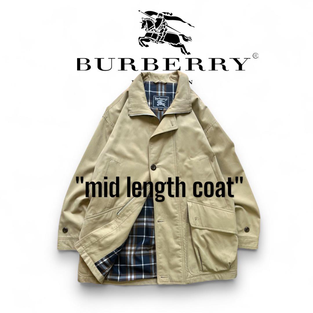 希少90s Burberrys】裏ノバチェック ミッドレングスコート L相当