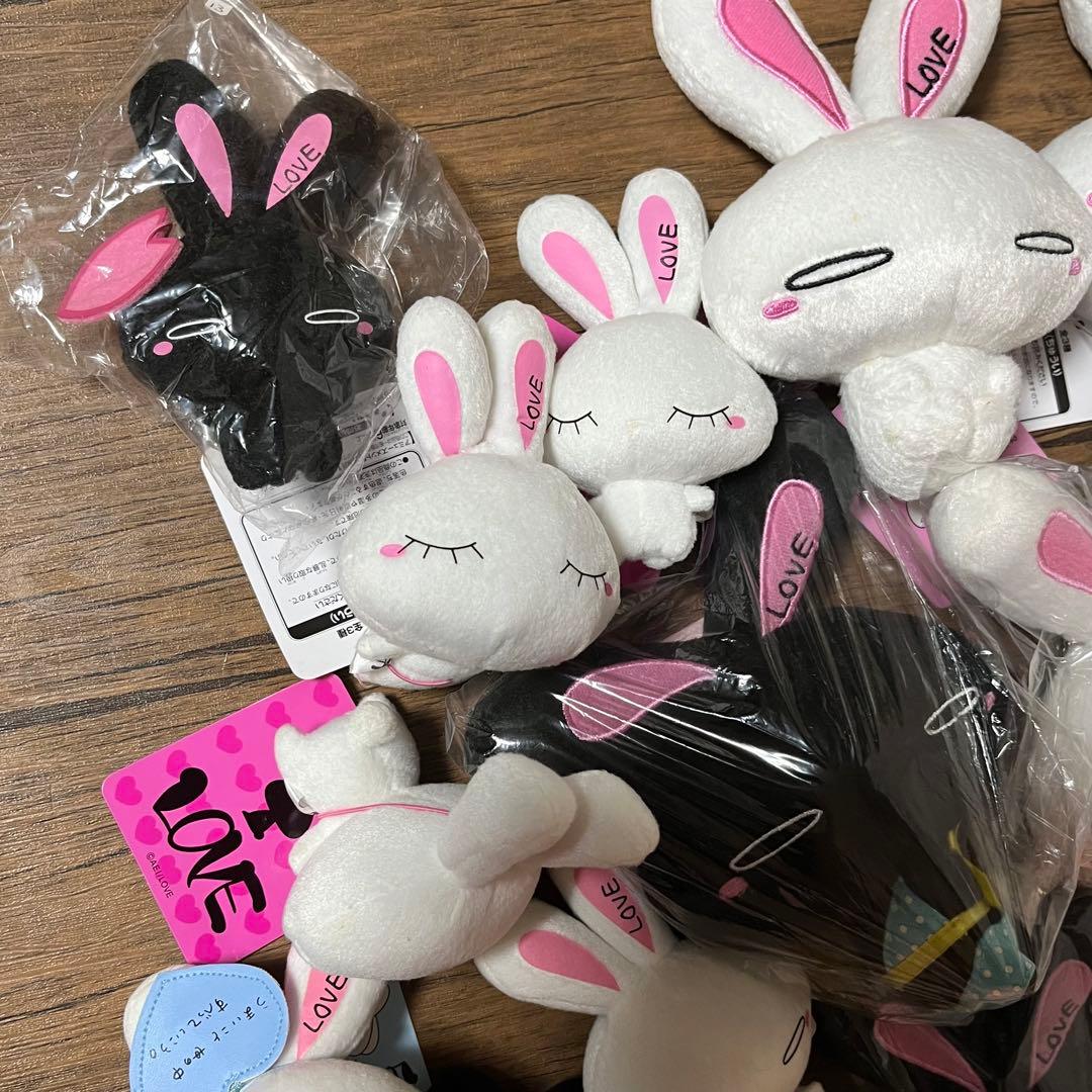 LOVEうさぎ ぬいぐるみ、マスコット詰め合わせセット ラブうさぎ 大塚