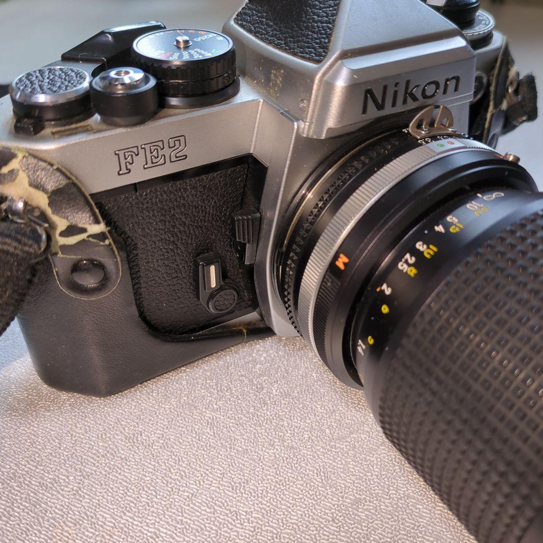 Nikon FE2 一眼レフカメラ シルバー+レンズ+ケース