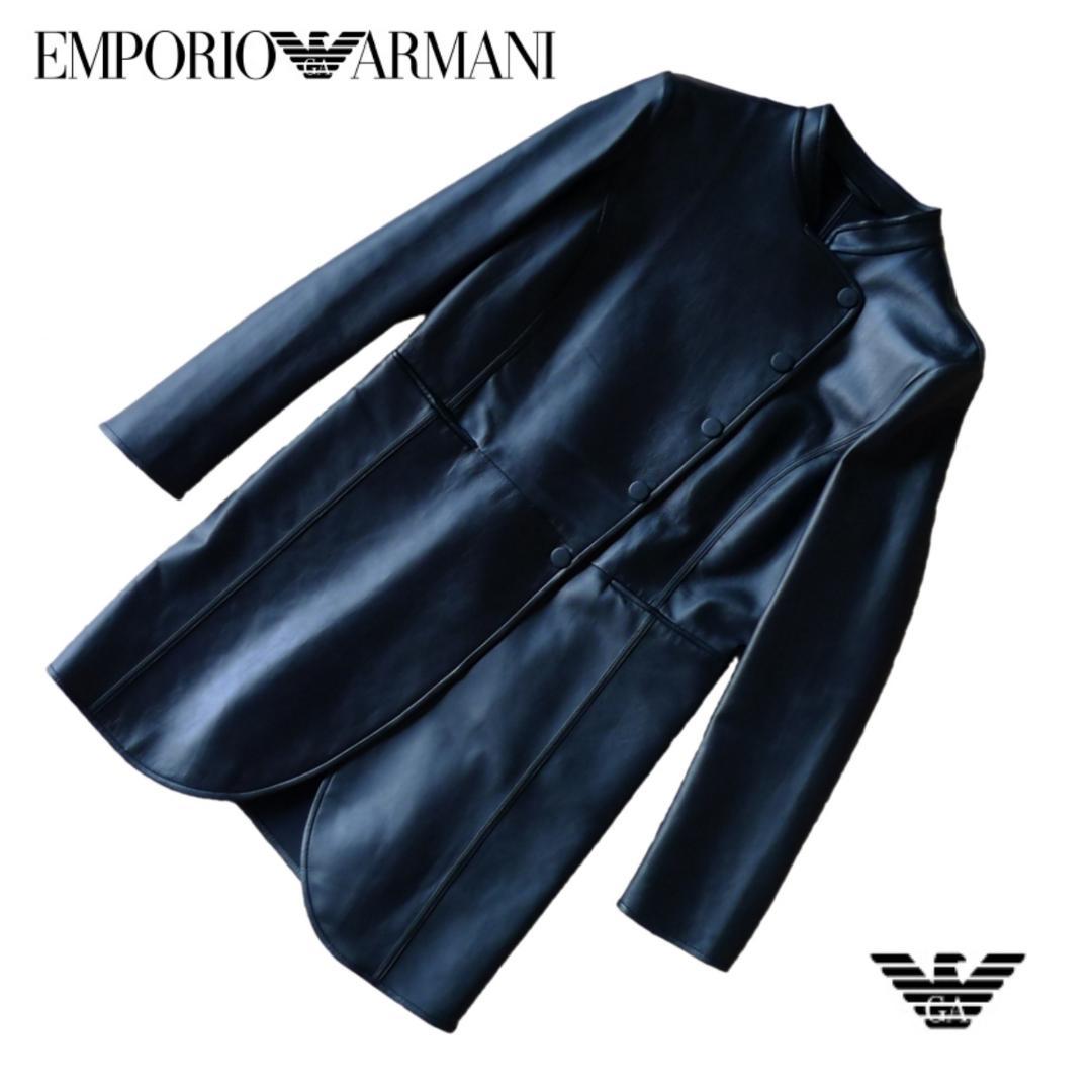 ＜Gさん専用＞E ARMANI 1枚仕立 ラム レザーコート 38 ★未使用 ベジタブルラムスキンレザーコート（LWJLSW0601） | JOSEPH