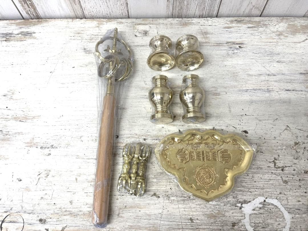 dsdsad 密教法具 寺院仏具 前具 小々型 一面器 真鍮製 20点セット