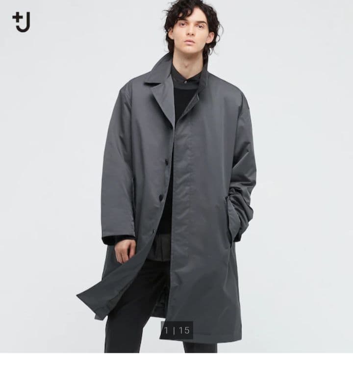 p*a様 ユニクロ＋J パデッドオーバーサイズステンカラーコート - メルカリ