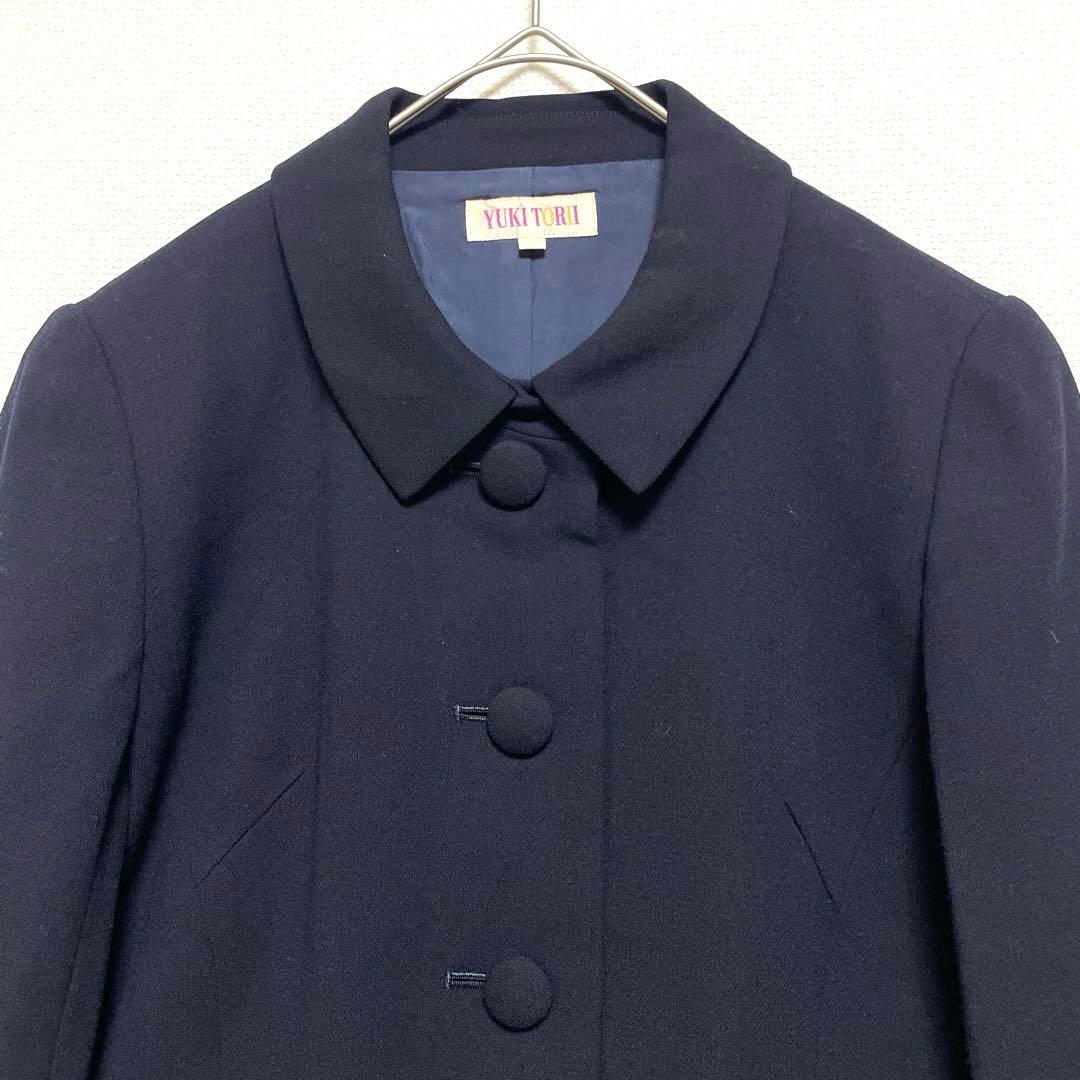 未使用級】ユキトリイ ワンピーススーツ ジャケット付き 36 ダーク