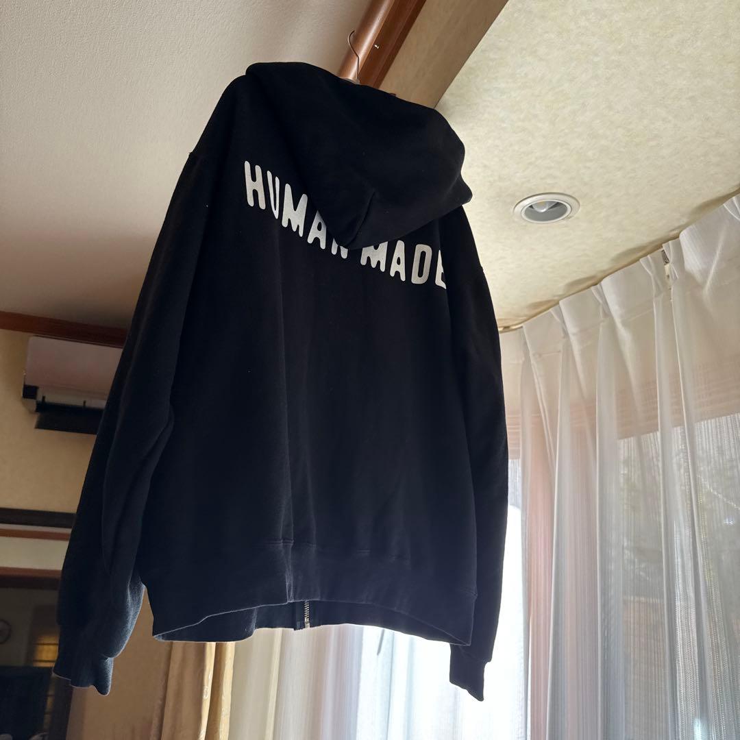 今期 ヒューマンメイド ジップアップパーカー 黒 ブラック Lサイズ 極