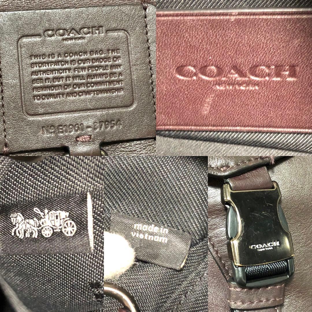 極美品✨コーチ ショルダーバッグ 37954 リビングトン バイク ブラウン