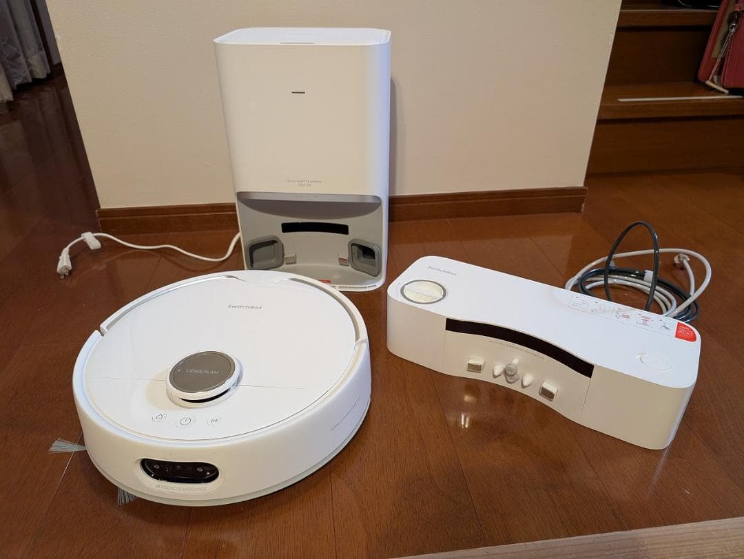 【メーカー保証有・美品・フルメンテ済み】SwitchBot S10 SwitchBot お掃除ロボットS10 水道直結 6500Paの吸引力 AI障害物回避