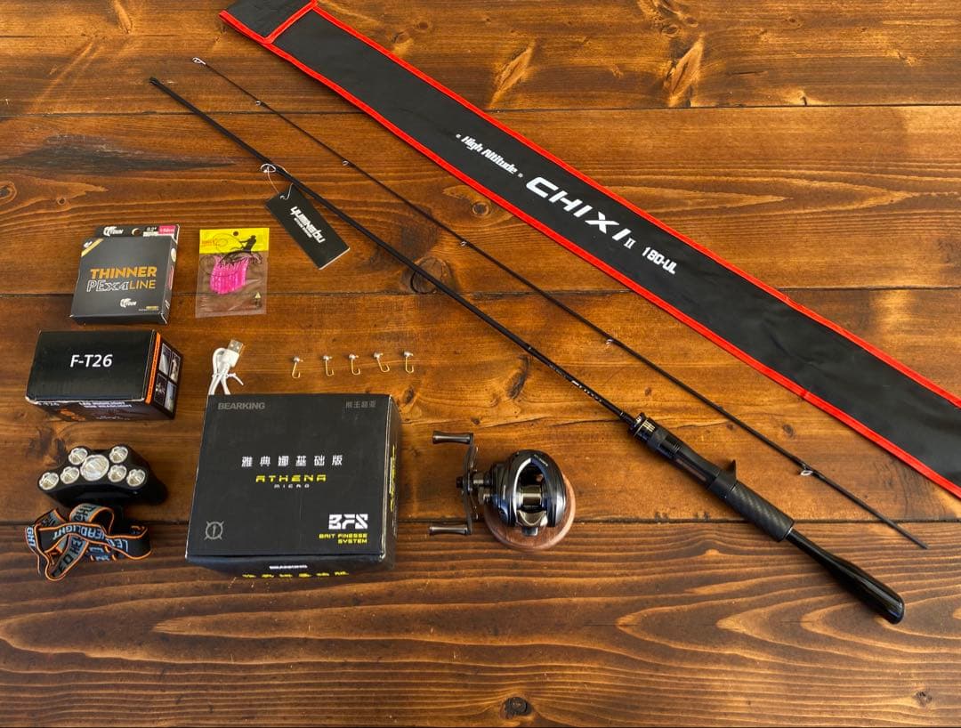 アジングセット　カーボンロッド　アジングロッド　6ft ベイトロッド　1.8M