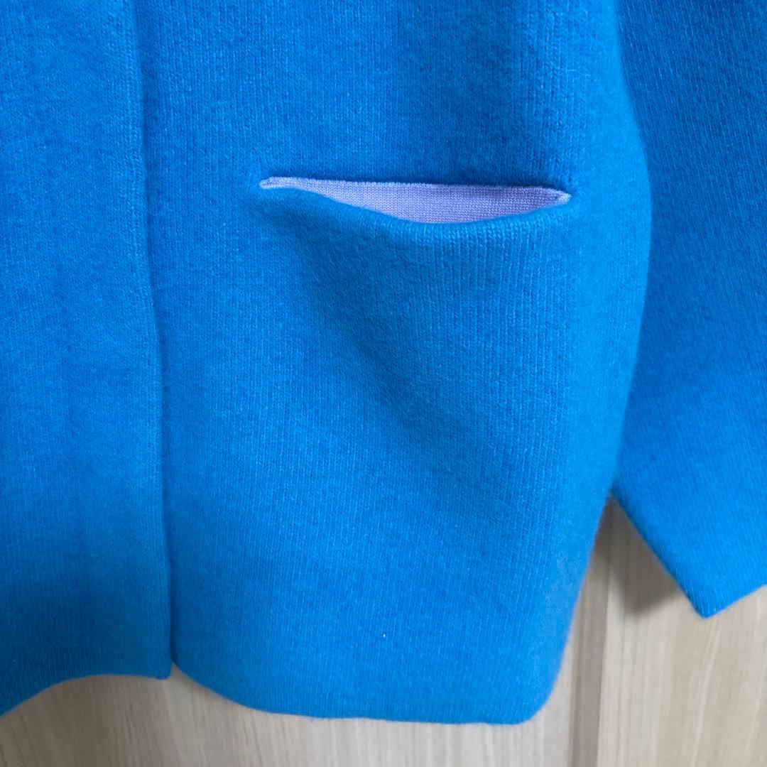 新品未使用【Aga】ロイヤルブルー長袖カーディガン 9号 厚手