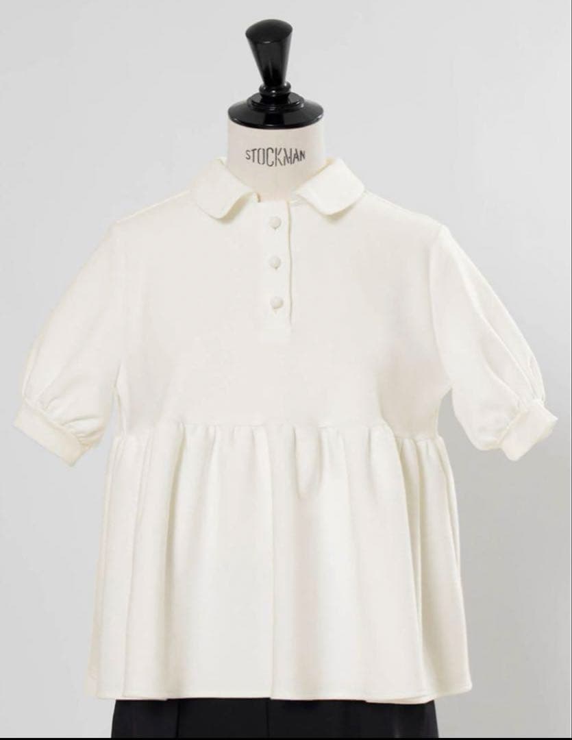 新作⭐︎完売品】yori オーガニックコットンパイルポロカットソー36サイズ