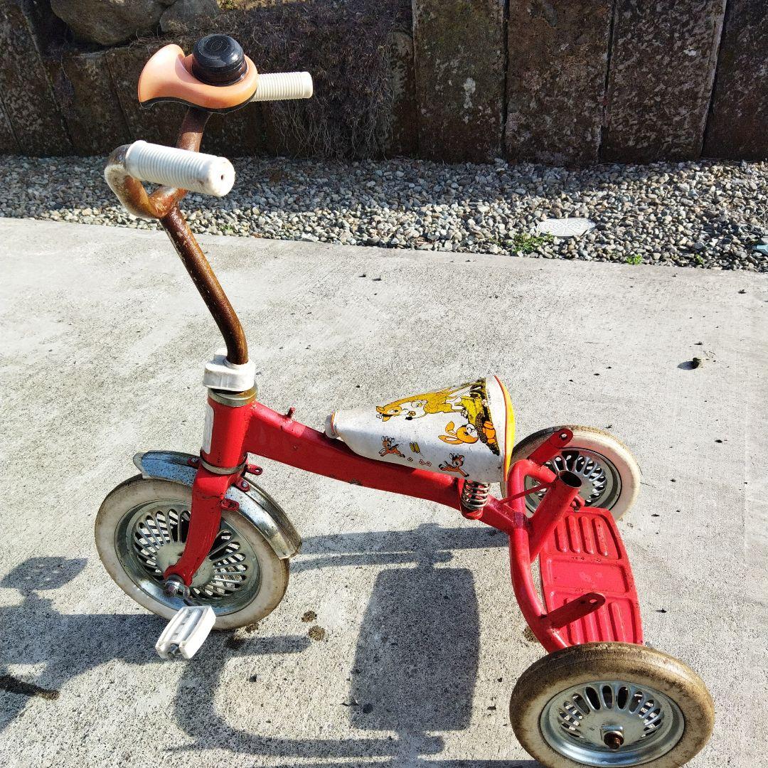 三輪車 レトロ 赤 希少 アーティスト 雑貨 インテリア お洒落 - メルカリ