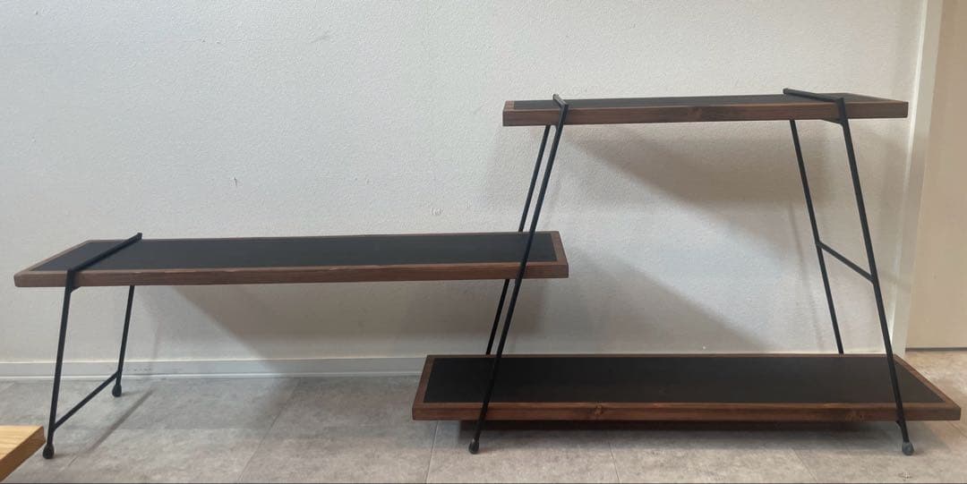 アイアンシェルフ ハシゴ3段 キャンプ アイアン家具 アウトドア ラック