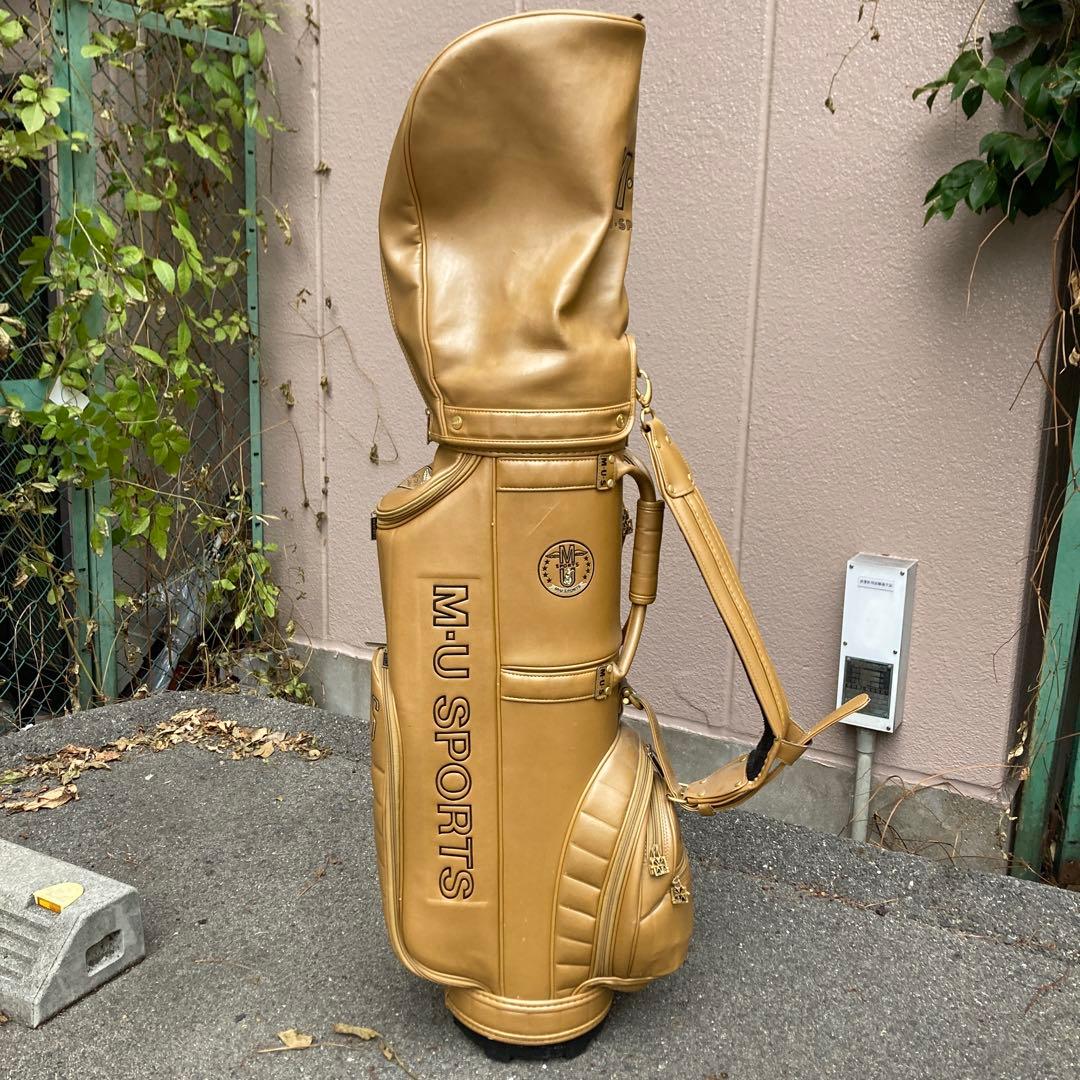 M-U SPORTS 高級レザーキャディバッグ　そこそこ綺麗です M-U SPORTS 高級レザーキャディバッグ そこそこ綺麗です - メルカリ