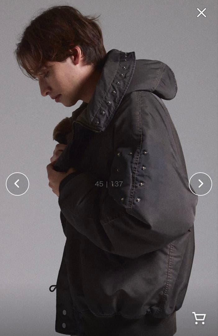 GRANCY グランシー ファーポケットデザインフェードN2Bジャケット