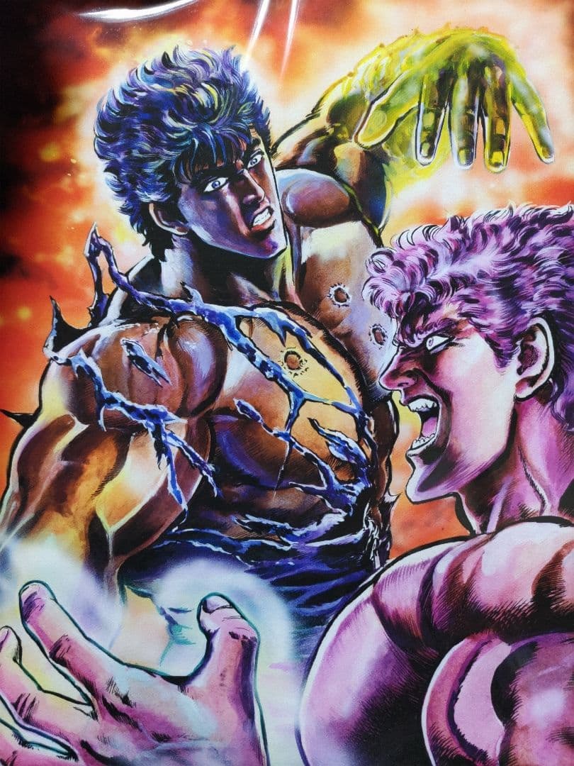 北斗の拳　キャラファインボード　ケンシロウVSラオウ　北斗の拳大原画展　P6 会場限定】北斗の拳 大原画展 巨星落つ！！ラオウ昇天 P6ファイン