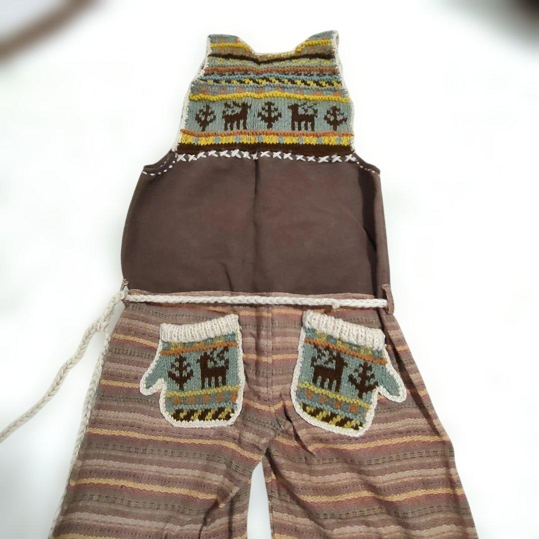 希少 Hammoc ハンモック オーバーオール 異素材 ニット サロペット