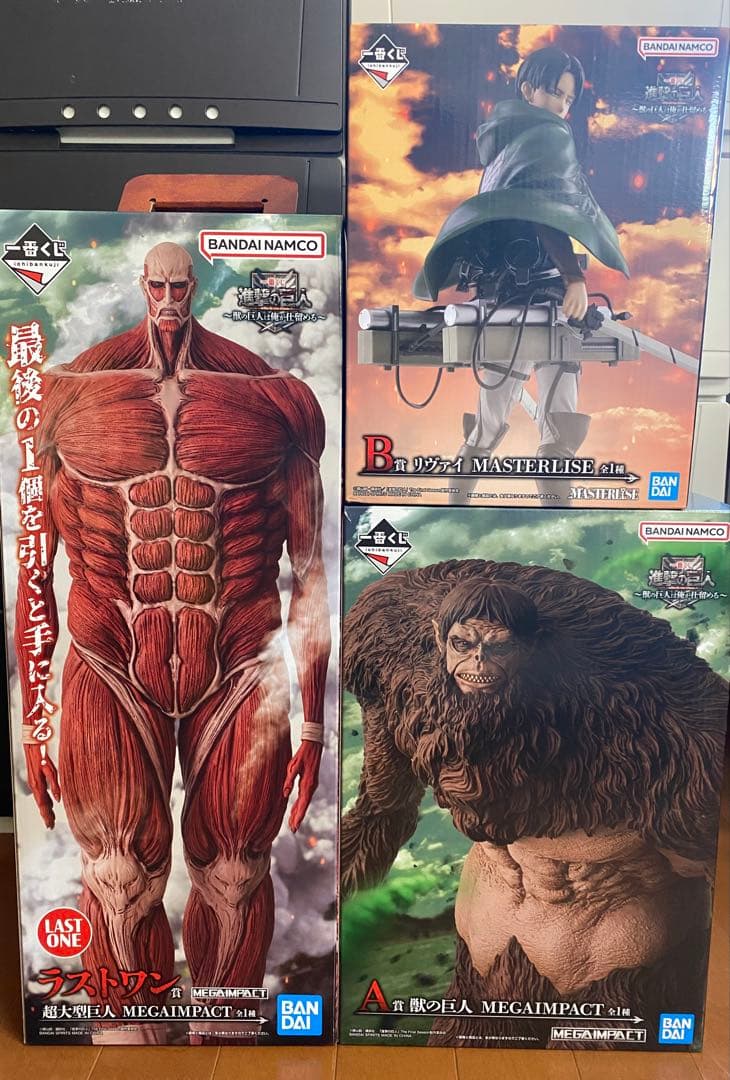 キ*チ様 進撃の巨人 一番くじ A賞 B賞 ラストワン賞 アクリルスタンド3