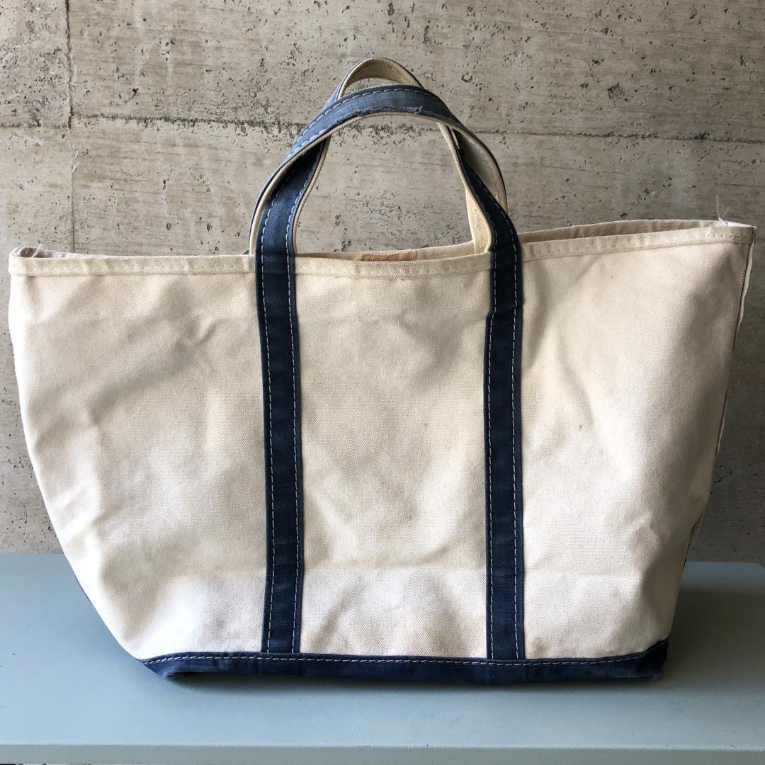 エルエルビーン トートバッグ 80s ネイビー ギザタグ 2色タグ XLサイズ