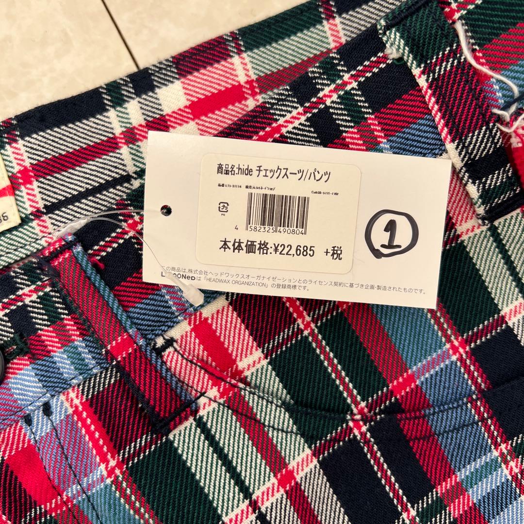 希少！新品hide チェック柄パンツ