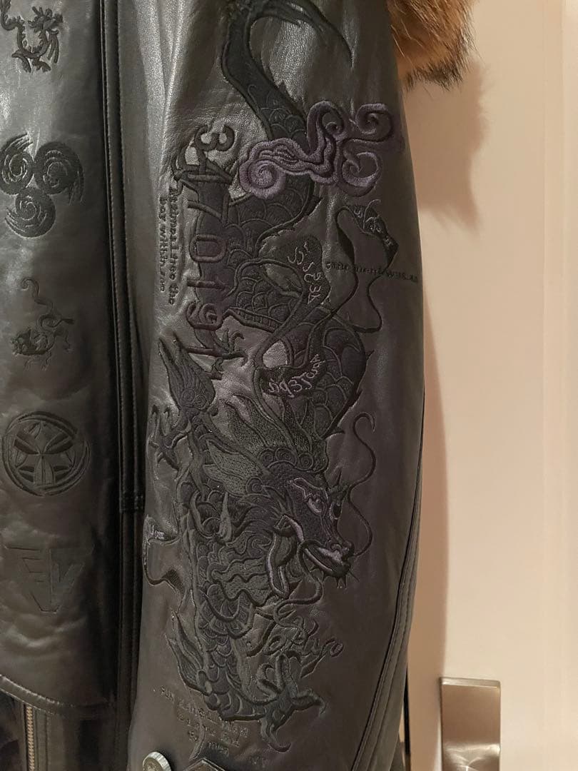 超希少　VIP ジャネットジャクソン　龍刺繍　山本寛斎　羊革