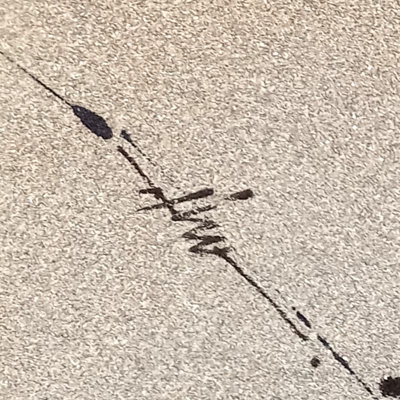 ☆高山洋夫☆砂地に描く『沈黙』のシリーズ アクリル画 肉筆 900X300