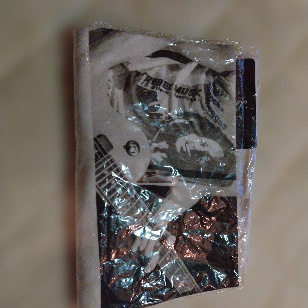 真島昌利Tシャツ 白地 黒プリント XL